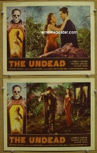 #5808 UNDEAD 2 LCs '57 Roger Corman, Hayes 