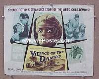 K429 VILLAGE OF THE DAMNED title lobby card '60 George Sanders