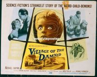 Y375 VILLAGE OF THE DAMNED title lobby card '60 George Sanders