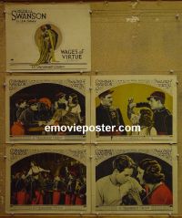 #1158 WAGES OF VIRTUE 5 lobby cards '24 Gloria Swanson