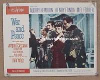 #2476 WAR & PEACE  lobby card #2 '56 Audrey Hepburn