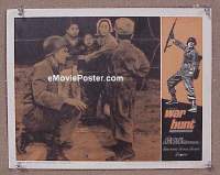 #2477 WAR HUNT lobby card #4 '62 1st Robert Redford!