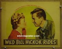 #2511 WILD BILL HICKOK RIDES lobby card '42 C. Bennett