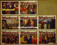 #1113 WINTERSET 8 lobby cards '36 Burgess Meredith