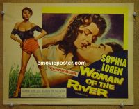#9437 WOMAN OF THE RIVER Title Lobby Card R57 Sophia Loren