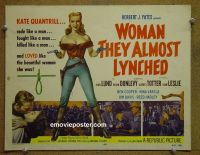 #9438 WOMAN THEY ALMOST LYNCHED Title Lobby Card R57 sexy!