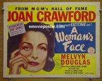 #9439 WOMAN'S FACE Title Lobby Card R54 Joan Crawford