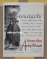 #134 ARCH OF TRIUMPH ad '47 Bergman 
