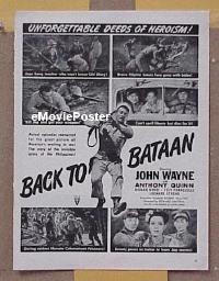 #135 BACK TO BATAAN ad '45 John Wayne 
