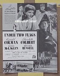 #172 UNDER 2 FLAGS ad '36 Colman, Colbert 