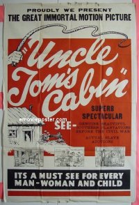#741 UNCLE TOM'S CABIN 1sh R50 classic! 