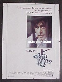 #167 AND JUSTICE FOR ALL 30x40 '79 Al Pacino 