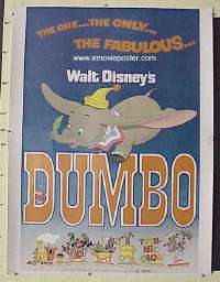 #054 DUMBO 30x40 R76 Walt Disney classic! 