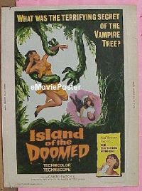 #070 ISLAND OF THE DOOMED 30x40 '66 vampire 