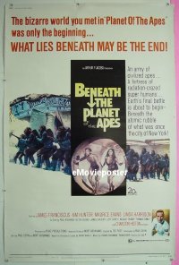 #196 BENEATH THE PLANET OF THE APES 40x60 '70 