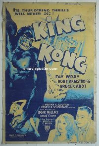 #2183 KING KONG 40x60 R52 Fay Wray, Armstrong 