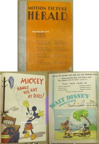 #2516 MOTION PICTURE HERALD mag '37 Mickey! 