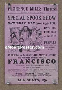 #029 FRANCISCO SPECIAL SPOOK SHOW handbill 