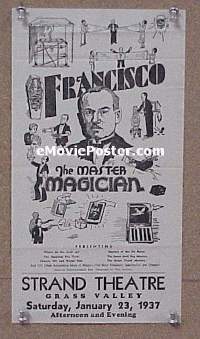 #031 FRANCISCO THE MASTER MAGICIAN handbill 