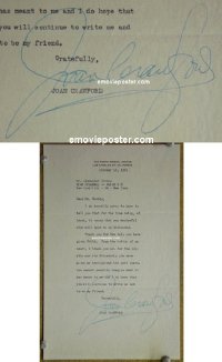 #6003 JOAN CRAWFORD great signed letter '51 