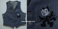 #3114 FELIX large embroidered grey vest '90s 