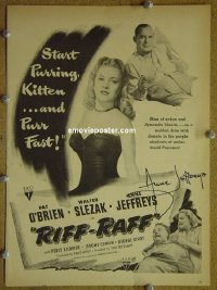 #2573 RIFF-RAFF signed ad '47 Anne Jeffreys