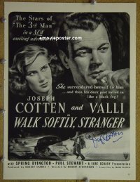 #2576 WALK SOFTLY STRANGER signed ad 50 