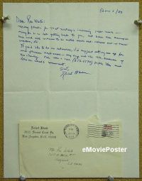 #026 ROBERT BLOCH signed letter & envelope'83 