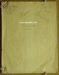 #2922 SHOCK FINAL PERFORMANCE movie script 1950s