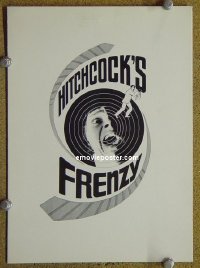 #3316 FRENZY brochure '72 Alfred Hitchcock 