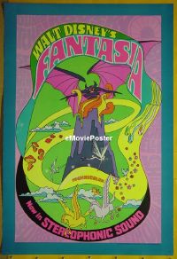 H391 FANTASIA special poster R70 wild psychedelic art!