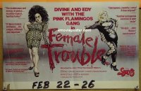 #2238 FEMALE TROUBLE special poster 74 Waters 