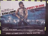 #068 1st BLOOD subway poster '82 Rambo 