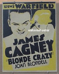 #005 BLONDE CRAZY trolley card '31 Cagney 