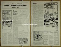 #3043 ARISTOCATS Aust press sheet '71 Disney 