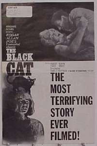 g090 BLACK CAT vintage movie pressbook '66 Edgar Allan Poe