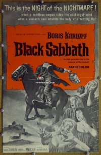 g096 BLACK SABBATH vintage movie pressbook '64 Boris Karloff, AIP