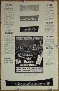 g097 BLACK SCORPION vintage movie pressbook '57 wacky creature!
