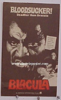 g101 BLACULA vintage movie pressbook '72 vampire blaxploitation! classic!