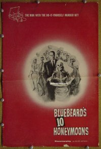 #A130 BLUEBEARD'S 10 HONEYMOONS pressbook '60 George Sanders