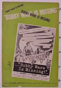 BOBBY WARE IS MISSING pressbook