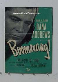 U080 BOOMERANG  movie pressbook '47 Andrews film noir!
