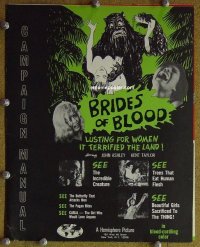 #5763 BRIDES OF BLOOD pb '68 wild poster!