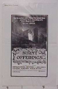 g140 BURNT OFFERINGS vintage movie pressbook '76 Bette Davis, Oliver Reed