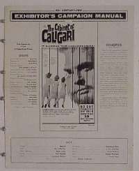 #A148 CABINET OF CALIGARI pressbook '62 Johns