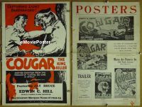 #098 COUGAR THE KING KILLER pb '30s Hand to hand battles between man and beast!