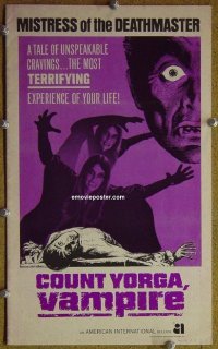 g197 COUNT YORGA VAMPIRE vintage movie pressbook '70 Robrt Quarry, AIP