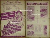 #A187 CRASHING LAS VEGAS pressbook '56 Bowery Boys
