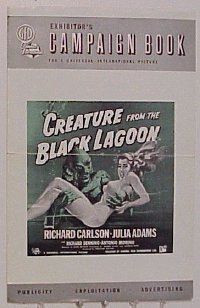 g204 CREATURE FROM THE BLACK LAGOON vintage movie pressbook '54 3D classic!