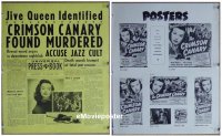 U127 CRIMSON CANARY movie pressbook '45 Beery Jr., Collier